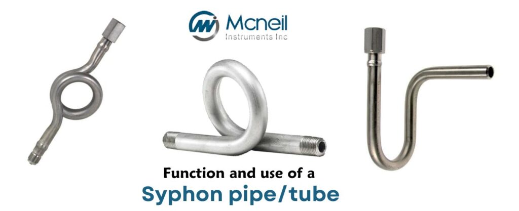 Function and use of a siphon pipetube Mcneil Instruments Inc.