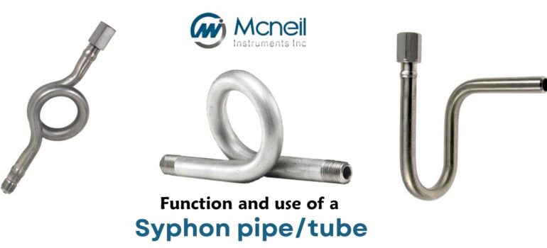 Function and use of a siphon pipetube Mcneil Instruments Inc.